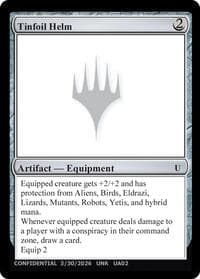Tinfoil Helm - Un-Known Event Playtest Cards - Magic: The Gathering card