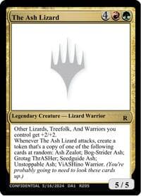 The Ash Lizard - Un-Known Event Playtest Cards - Magic: The Gathering card