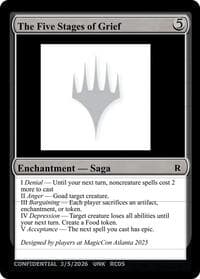The Five Stages of Grief - Un-Known Event Playtest Cards - Magic: The Gathering card