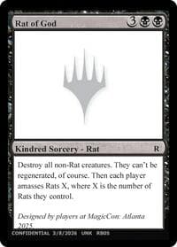 Rat of God - Un-Known Event Playtest Cards - Magic: The Gathering card