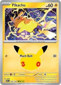 Pikachu - ME: 30th Celebration - Pokemon card