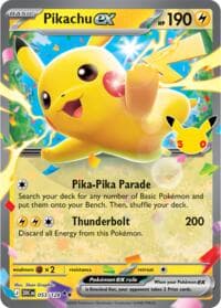 Pikachu ex - ME: 30th Celebration - Pokemon card
