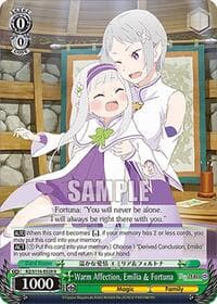 Warm Affection, Emilia & Fortuna - Re:ZERO -Starting Life in Another World- Vol.3 - Weiss Schwarz card