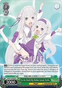 In the World My Mother Loved, Emilia - Re:ZERO -Starting Life in Another World- Vol.3 - Weiss Schwarz card