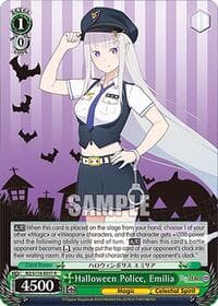 Halloween Police, Emilia - Re:ZERO -Starting Life in Another World- Vol.3 - Weiss Schwarz card