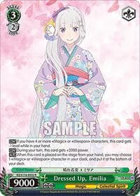 Dressed Up, Emilia - Re:ZERO -Starting Life in Another World- Vol.3 - Weiss Schwarz card