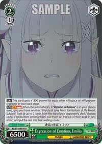 Expression of Emotion, Emilia - Re:ZERO -Starting Life in Another World- Vol.3 - Weiss Schwarz card