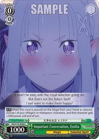 Important Conversation, Emilia - Re:ZERO -Starting Life in Another World- Vol.3 - Weiss Schwarz card