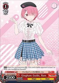 Gingham Guide, Ram - Re:ZERO -Starting Life in Another World- Vol.3 - Weiss Schwarz card
