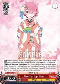 Dressed Up, Ram - Re:ZERO -Starting Life in Another World- Vol.3 - Weiss Schwarz card