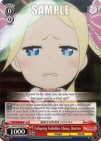Collapsing Forbidden Library, Beatrice - Re:ZERO -Starting Life in Another World- Vol.3 - Weiss Schwarz card