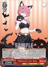 Halloween Cat, Ram - Re:ZERO -Starting Life in Another World- Vol.3 - Weiss Schwarz card