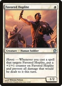Favored Hoplite - Theros - Magic: The Gathering card