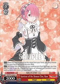 Survivor of the Demon Clan, Ram - Re:ZERO -Starting Life in Another World- Vol.3 - Weiss Schwarz card