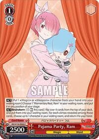Pajama Party, Ram - Re:ZERO -Starting Life in Another World- Vol.3 - Weiss Schwarz card