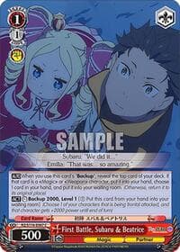 First Battle, Subaru & Beatrice - Re:ZERO -Starting Life in Another World- Vol.3 - Weiss Schwarz card