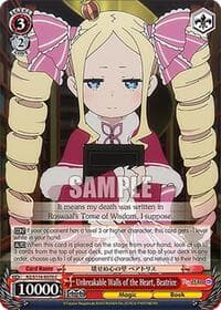 Unbreakable Walls of the Heart, Beatrice - Re:ZERO -Starting Life in Another World- Vol.3 - Weiss Schwarz card