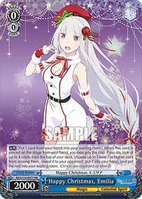 Happy Christmas, Emilia - Re:ZERO -Starting Life in Another World- Vol.3 - Weiss Schwarz card