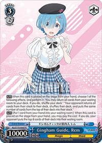 Gingham Guide, Rem - Re:ZERO -Starting Life in Another World- Vol.3 - Weiss Schwarz card