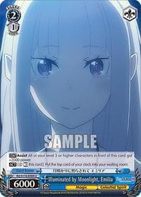 Illuminated by Moonlight, Emilia - Re:ZERO -Starting Life in Another World- Vol.3 - Weiss Schwarz card