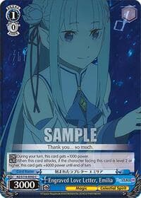 Engraved Love Letter, Emilia - Re:ZERO -Starting Life in Another World- Vol.3 - Weiss Schwarz card