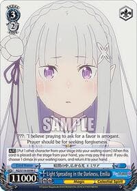 Light Spreading in the Darkness, Emilia - Re:ZERO -Starting Life in Another World- Vol.3 - Weiss Schwarz card