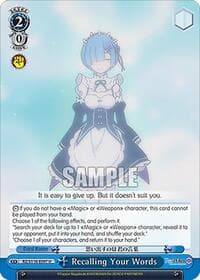 Recalling Your Words - Re:ZERO -Starting Life in Another World- Vol.3 - Weiss Schwarz card