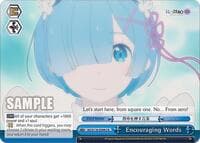 Encouraging Words - Re:ZERO -Starting Life in Another World- Vol.3 - Weiss Schwarz card
