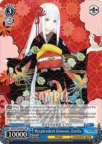 Resplendent Kimono, Emilia (PR) - Re:ZERO -Starting Life in Another World- Vol.3 - Weiss Schwarz card