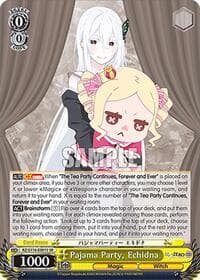 Pajama Party, Echidna (SR) - Re:ZERO -Starting Life in Another World- Vol.3 - Weiss Schwarz card