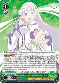 Let's Sing of the Future Together With You, Emilia (SR) - Re:ZERO -Starting Life in Another World- Vol.3 - Weiss Schwarz card