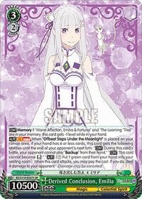 Derived Conclusion, Emilia (SR) - Re:ZERO -Starting Life in Another World- Vol.3 - Weiss Schwarz card