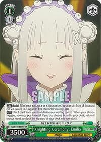 Knighting Ceremony, Emilia (SR) - Re:ZERO -Starting Life in Another World- Vol.3 - Weiss Schwarz card