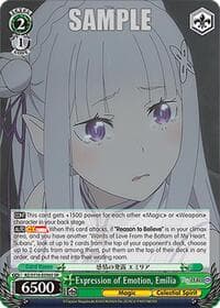 Expression of Emotion, Emilia (SR) - Re:ZERO -Starting Life in Another World- Vol.3 - Weiss Schwarz card