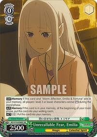 Unrecallable Fear, Emilia (SR) - Re:ZERO -Starting Life in Another World- Vol.3 - Weiss Schwarz card