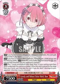 Lovely and Robust Sister Maid, Ram (SR) - Re:ZERO -Starting Life in Another World- Vol.3 - Weiss Schwarz card