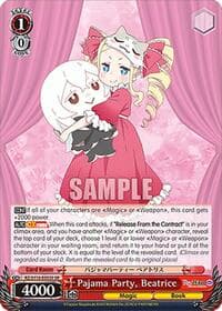 Pajama Party, Beatrice (SR) - Re:ZERO -Starting Life in Another World- Vol.3 - Weiss Schwarz card