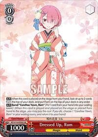Dressed Up, Ram (SR) - Re:ZERO -Starting Life in Another World- Vol.3 - Weiss Schwarz card