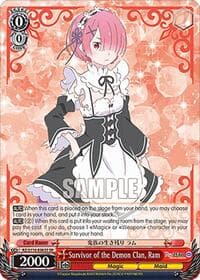 Survivor of the Demon Clan, Ram (SR) - Re:ZERO -Starting Life in Another World- Vol.3 - Weiss Schwarz card