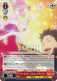 First Battle, Subaru & Beatrice (SR) - Re:ZERO -Starting Life in Another World- Vol.3 - Weiss Schwarz card