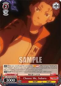 Choose Me, Subaru (SR) - Re:ZERO -Starting Life in Another World- Vol.3 - Weiss Schwarz card