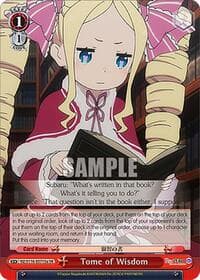 Tome of Wisdom (A) (SR) - Re:ZERO -Starting Life in Another World- Vol.3 - Weiss Schwarz card