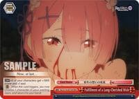 Fulfillment of a Long-Cherished Wish (RRR) - Re:ZERO -Starting Life in Another World- Vol.3 - Weiss Schwarz card