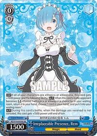 Irreplaceable Presence, Rem (SR) - Re:ZERO -Starting Life in Another World- Vol.3 - Weiss Schwarz card
