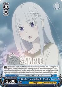 Goals From Solitude, Emilia (SR) - Re:ZERO -Starting Life in Another World- Vol.3 - Weiss Schwarz card