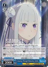 A Journey Through Memories, Emilia (SR) - Re:ZERO -Starting Life in Another World- Vol.3 - Weiss Schwarz card