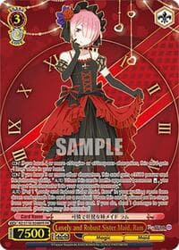 Lovely and Robust Sister Maid, Ram (PR) - Re:ZERO -Starting Life in Another World- Vol.3 - Weiss Schwarz card