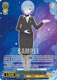Irreplaceable Presence, Rem (ENX) - Re:ZERO -Starting Life in Another World- Vol.3 - Weiss Schwarz card