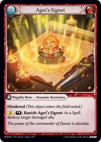 Agni's Signet - .asphodel/paradise Draft Pack - Grand Archive TCG card