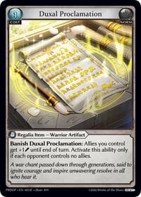 Duxal Proclamation - .asphodel/paradise Draft Pack - Grand Archive TCG card
